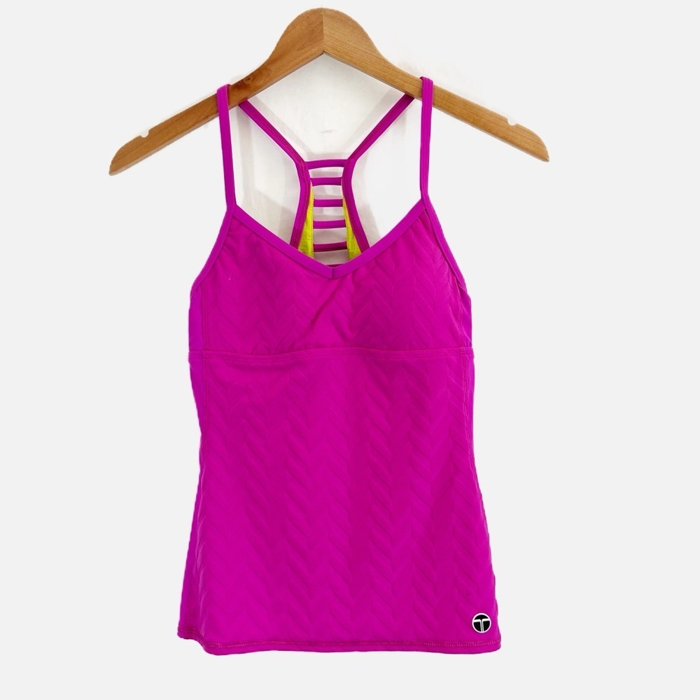 Trina Turk Magenta Strappy Ladder-Back Tank